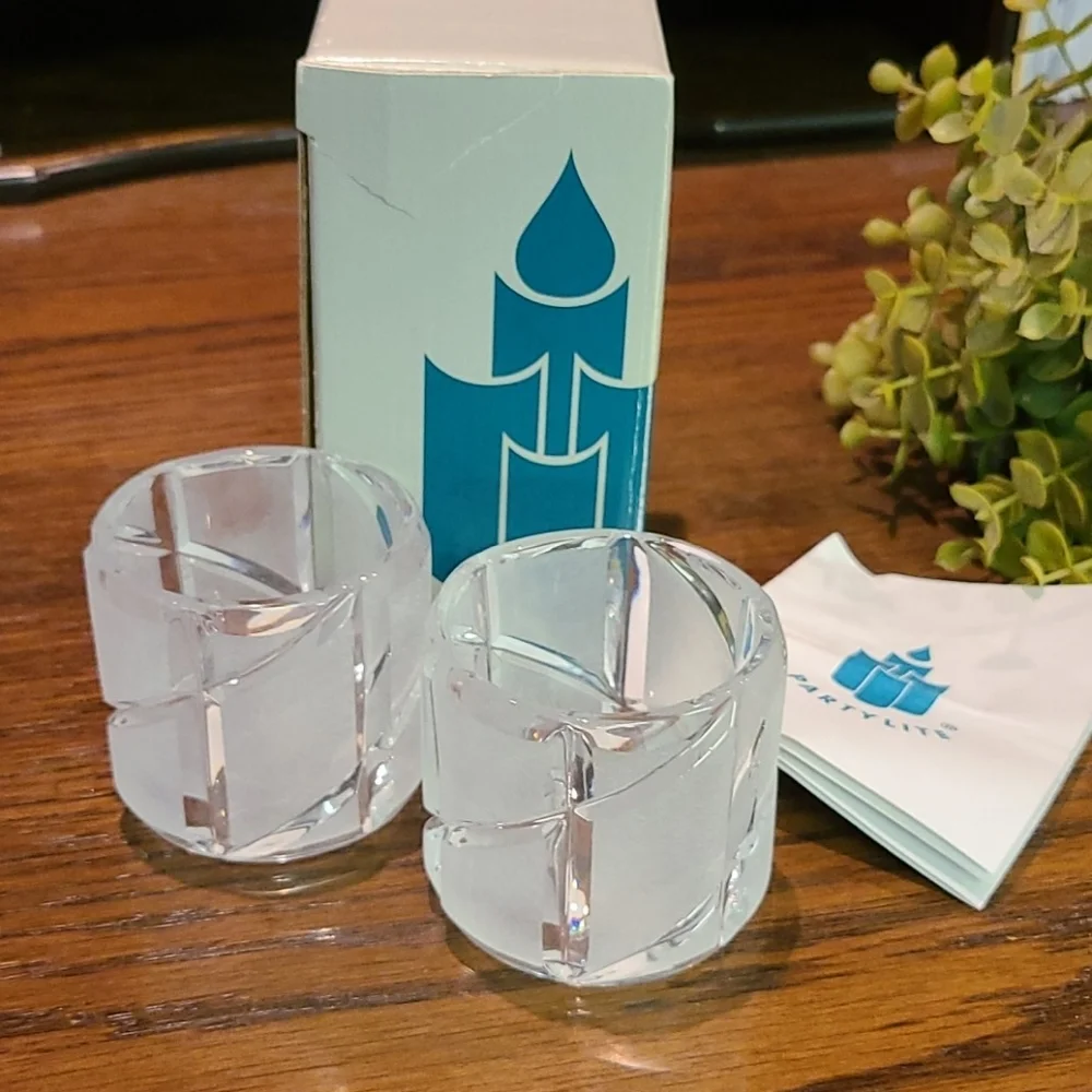 Partylite NIB Counterpoint Pair Votive Candle Holders - Picture 1 of 11